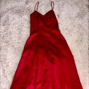 Red, A line, formal dress